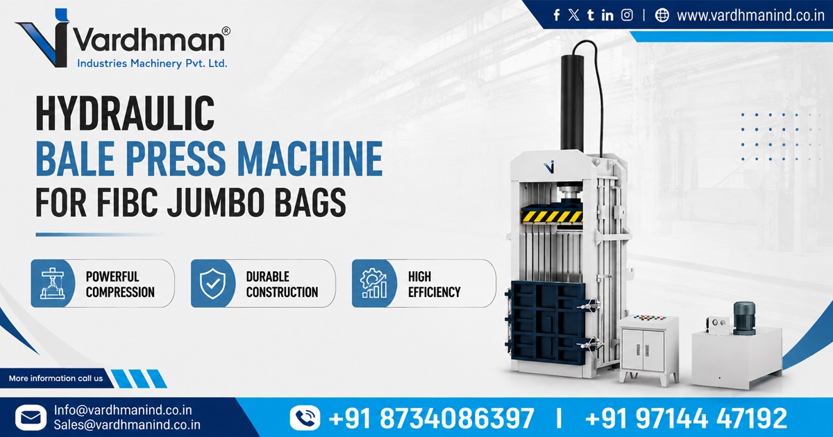 Hydraulic Bale Press Machine for FIBC Jumbo Bags in Maharashtra