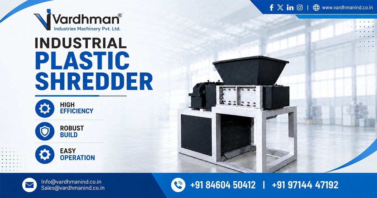 Industrial Plastic Shredder in Vadodara