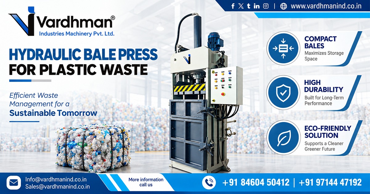 Plastic Waste Baling Machine in Indore | Hydraulic Bale Press Supplier