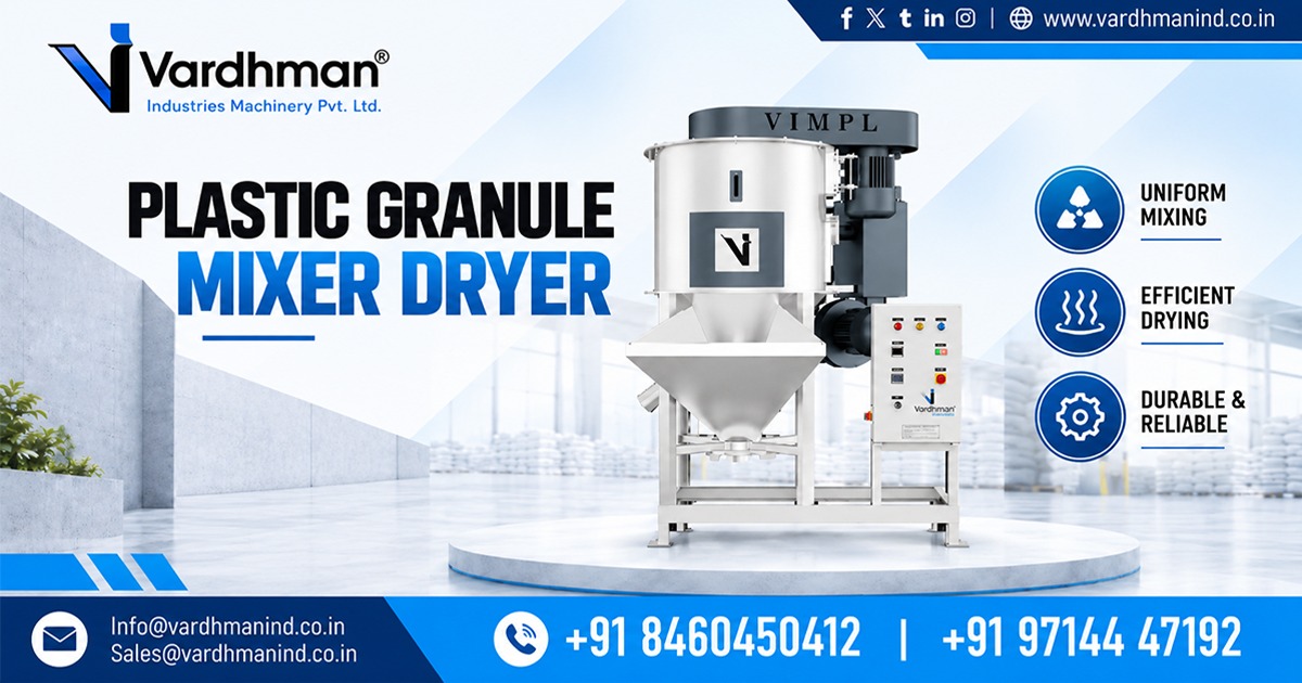 Plastic Granule Mixer Dryer Supplier in Ahmedabad