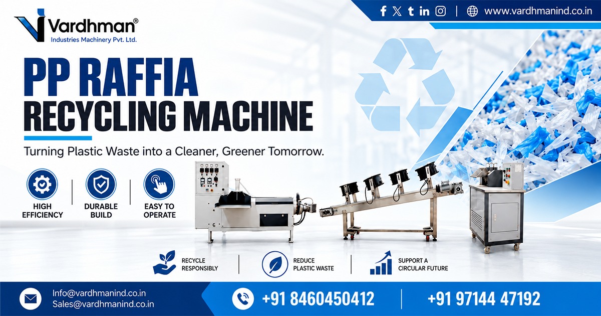 PP Raffia Recycling Machine in Rajamahendravaram