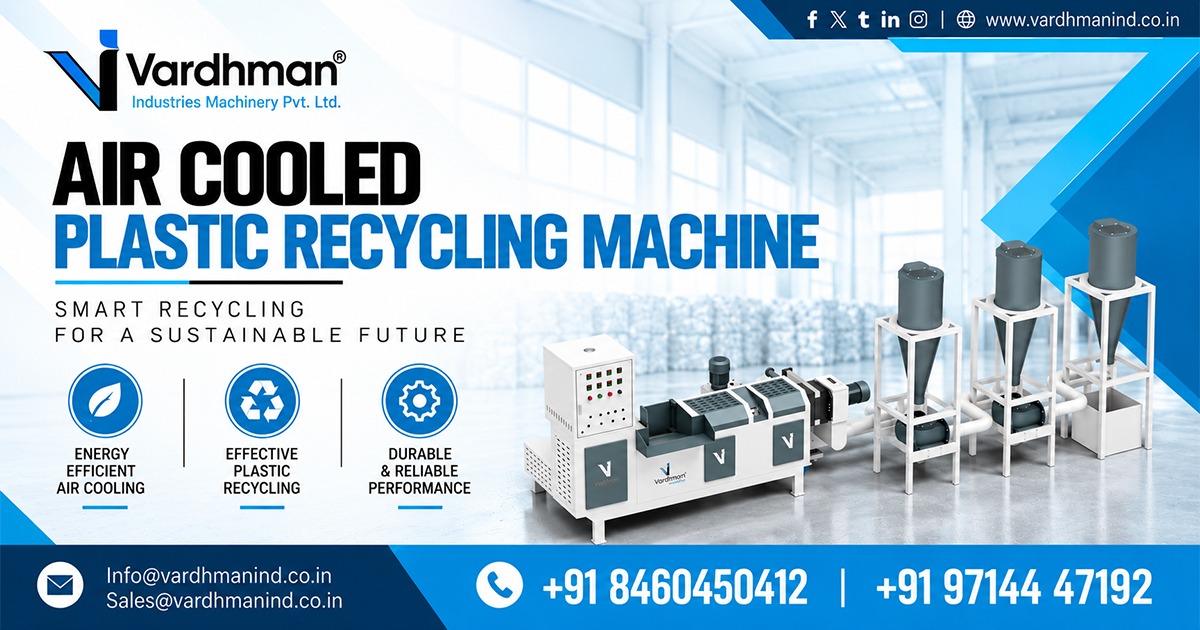 Air Cooled Plastic Recycling Machine in Noida